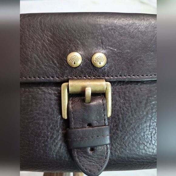 Mulberry Brown CALF SKIN Leather Wallet with Brass Buckle Hardware - Picture 2 of 12